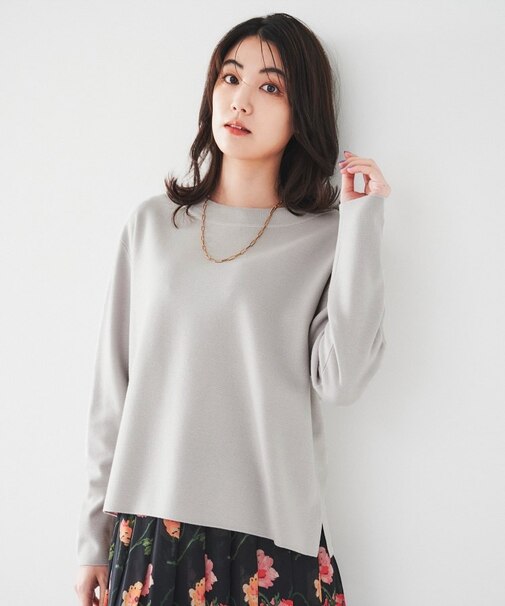 【アンサンブル可能/8色展開】ミラノリブ ワイドボートネックプルオーバーニット