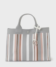 【手洗い可】マルチストライプニットバッグ