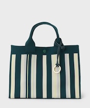 【手洗い可】マルチストライプニットバッグ