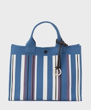 【手洗い可】マルチストライプニットバッグ