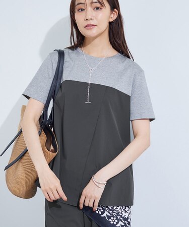 ＜秋SALE！＞【洗える】ビスチェレイヤード風トップス