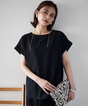 【セットアップ可/はっ水/通勤】リラククール 半袖ブラウス