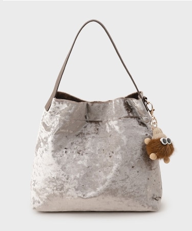 【トレンド/バッグチャーム付き】ワンハンドルバッグ