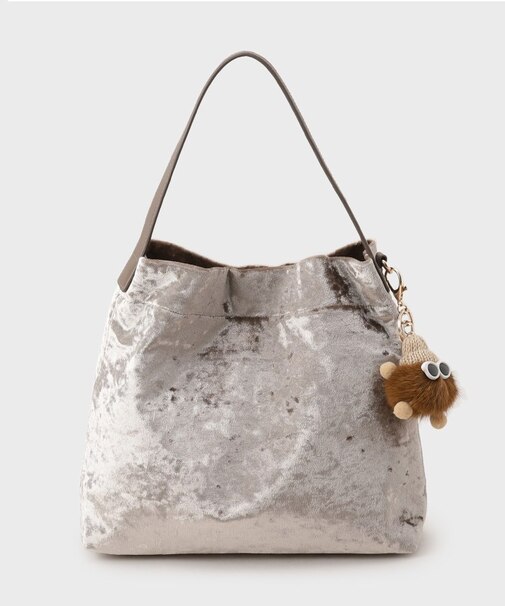 【トレンド/バッグチャーム付き】ワンハンドルバッグ