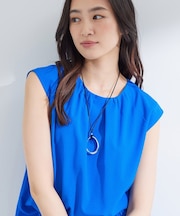 【クールエアー素材／UVケア／吸汗速乾】エアリータックブラウス