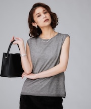 【アンサンブル可/洗える】シアーノースリーブ プルオーバー