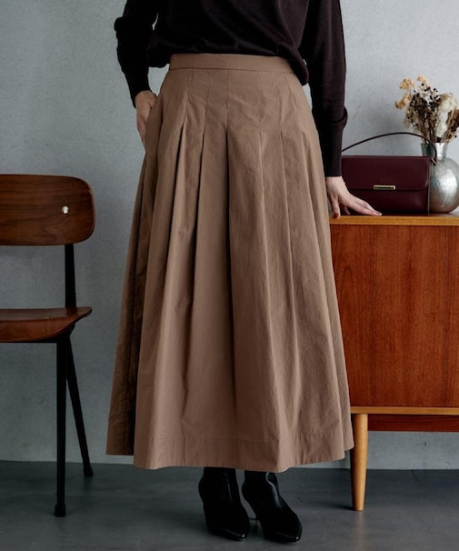【後ろウエストゴム/セットアップ可】ファブリカタックスカート