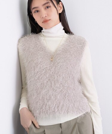 フェザーモールニットベスト