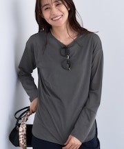 ＜秋SALE！＞ストレッチシアーロングTシャツ