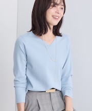 ＜秋SALE！＞【洗える】Vネックコンパクトニット
