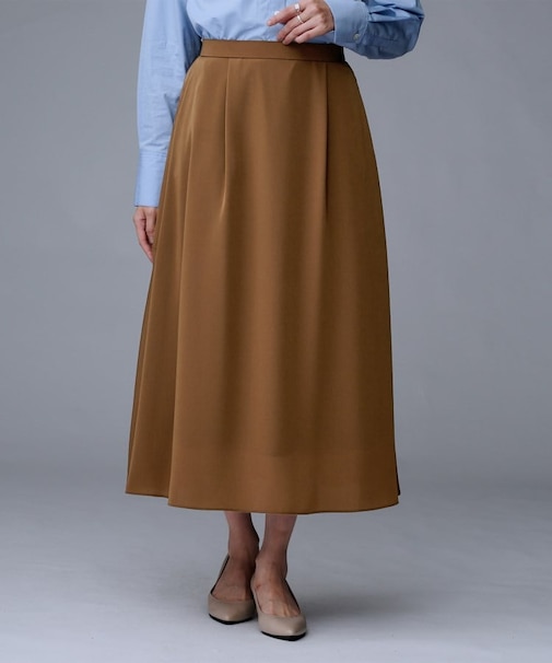 【セットアップ可/後ろウエストゴム】リラクパウダースカート