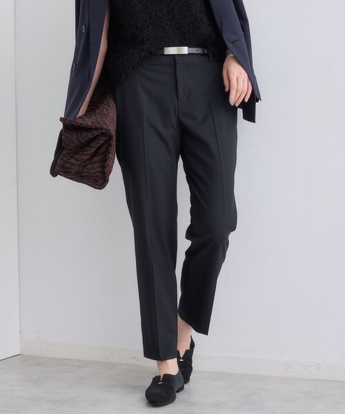 ■新品 DAMA collection ウール混フラノ シガレットパンツ セール】 ライトフラノストレッチ シガレットパンツ