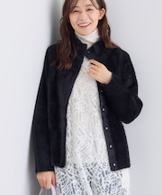 スタンドネック シャギーモールニット