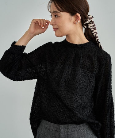 【きれいめ/オフィス/イベント】フェザージャカードブラウス