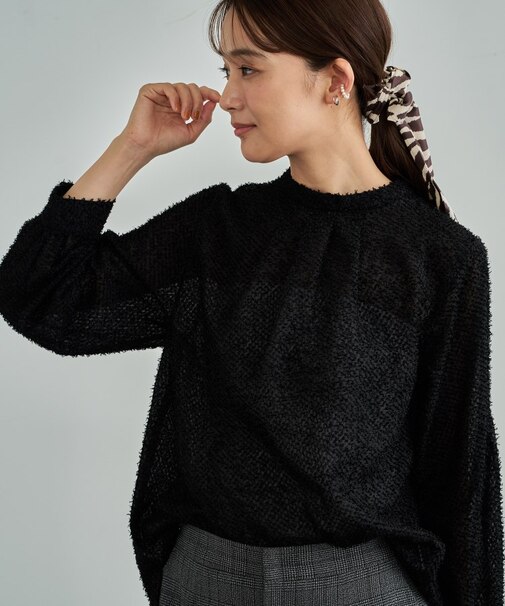 【きれいめ/オフィス/イベント】フェザージャカードブラウス