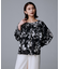 【洗える/セットアップ可能】オーナメントフラワー ブラウス
