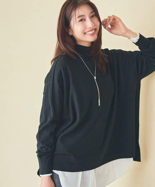 洗える／毛玉になりにくい】エクストラファインウール ハイネック