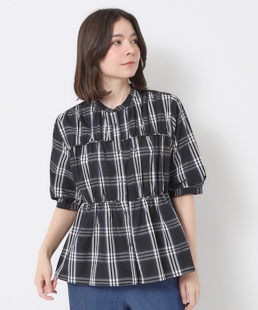 チェック2wayブラウス
