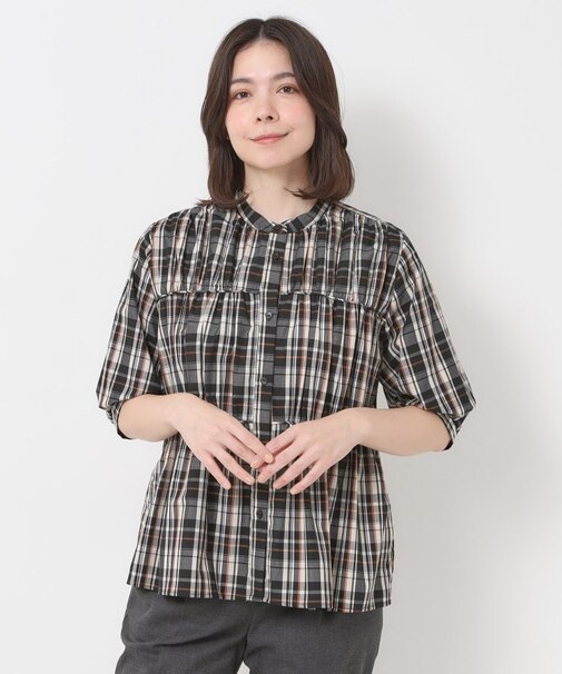 チェック2wayブラウス