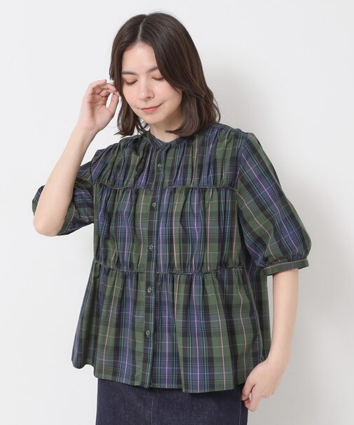 チェック2wayブラウス