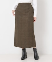 チェック柄ナロースカート