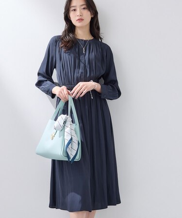 【洗える】ギャザーフレアワンピース