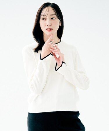 【アンサンブル可/洗える】ウォームスパンニット