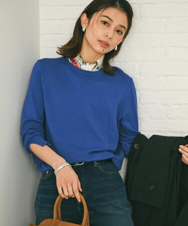 【アンサンブル可/洗える】ウォームスパンニット