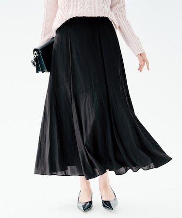 【洗える/後ろウエストゴム】ロングスカート