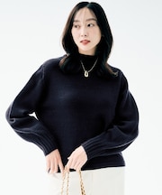 【洗える】スポンディッシュ ボトルネックニット