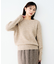 ヘアリークルーネックニット