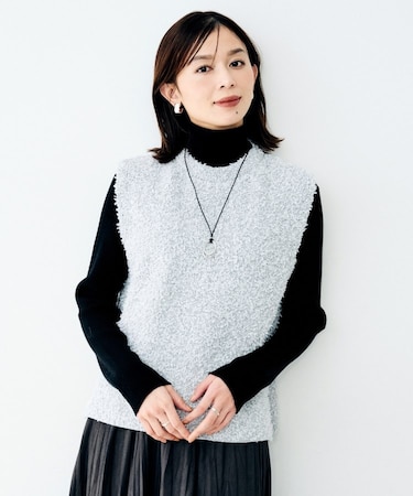 ファンシーツィードライクベスト