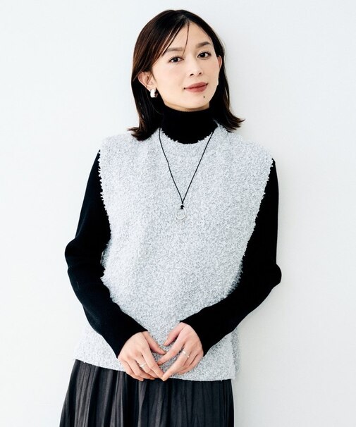 ファンシーツィードライクベスト