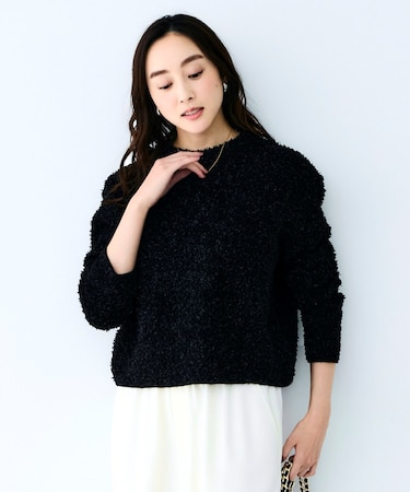 リラックスツィード調ニット