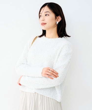 リラックスツィード調ニット