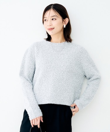 リラックスツィード調ニット