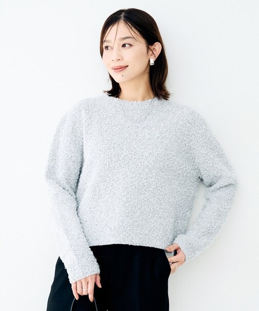 リラックスツィード調ニット