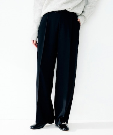 ドライタッチタックワイドパンツ