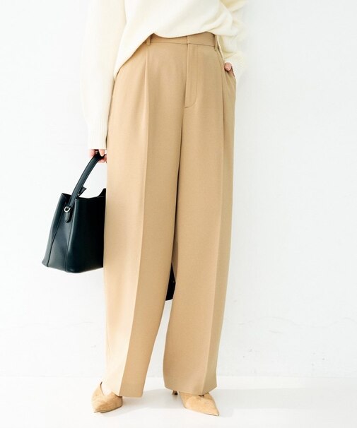 ドライタッチタックワイドパンツ