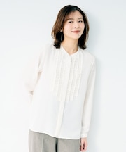 フロントフリルブラウス