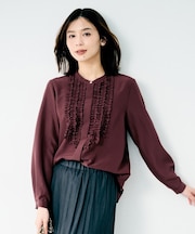 フロントフリルブラウス