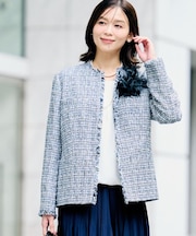 【仕事着/スーツ】ファンシーツイード ジャケット