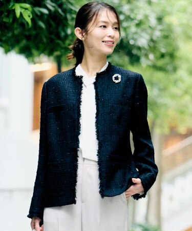 【仕事着/スーツ】ファンシーツイード ジャケット