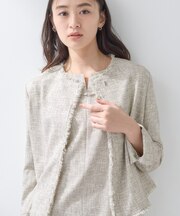 【軽量／SETUP可能】ストレッチツイードジャケット