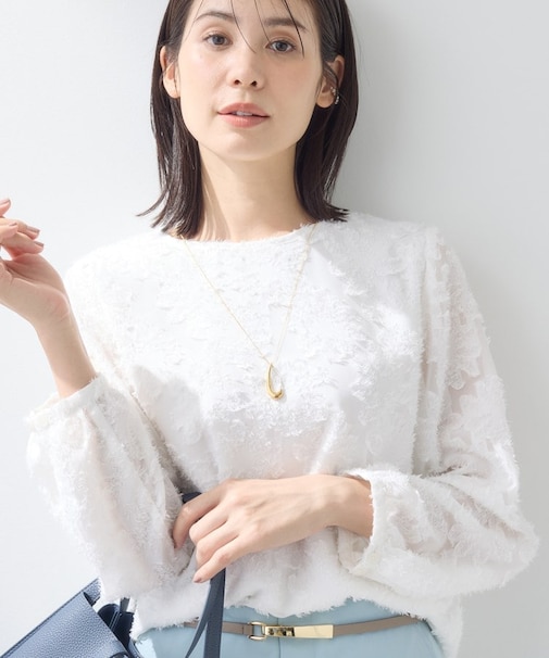 【華やか/大人シアー/セレモニー】カットフリンジブラウス