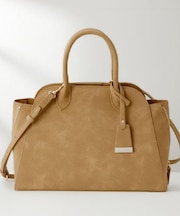 スエード調ZIPトート