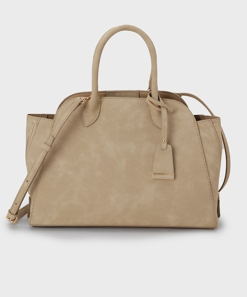 スエード調ZIPトート