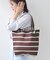【WEB限定カラー／A4収納】柄ニットバッグ