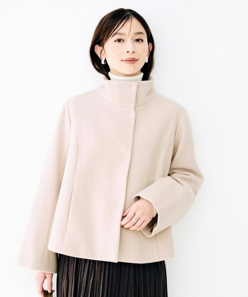 スタンドカラーショートコート