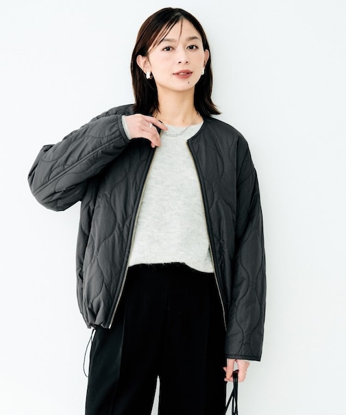 タフタノーカラーコート